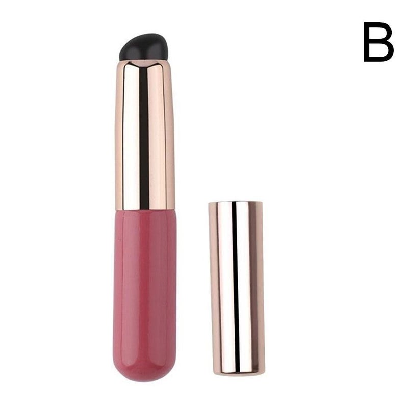 Silicone lip brush with cap, soft fingertip silicone lipstick brush, concealer brush